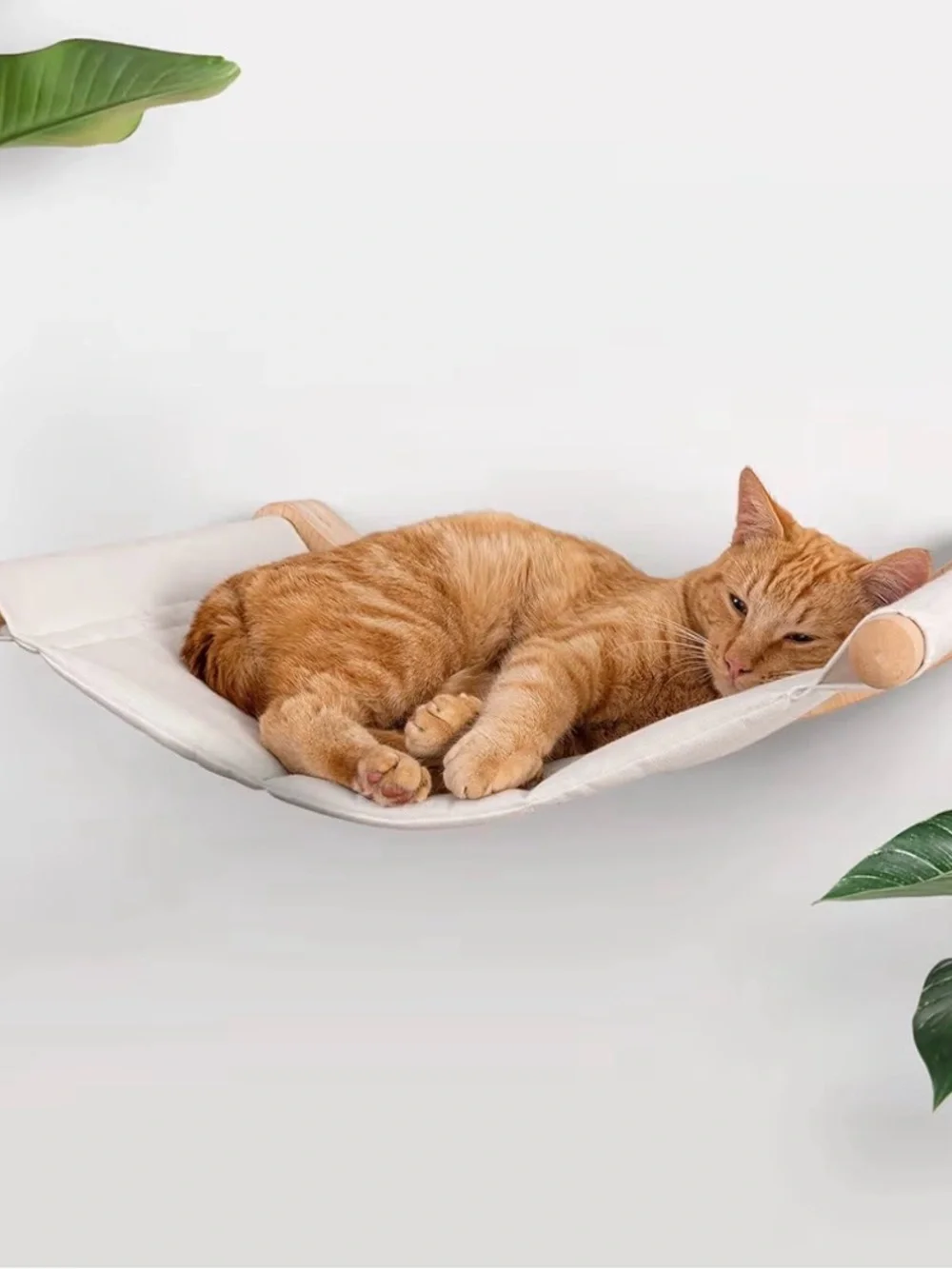 7 Ruby Road at Wall Hammock – Wall Mounted Cat Bed for Large Cats – Wood Perch